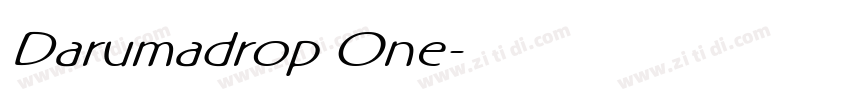 Darumadrop One字体转换